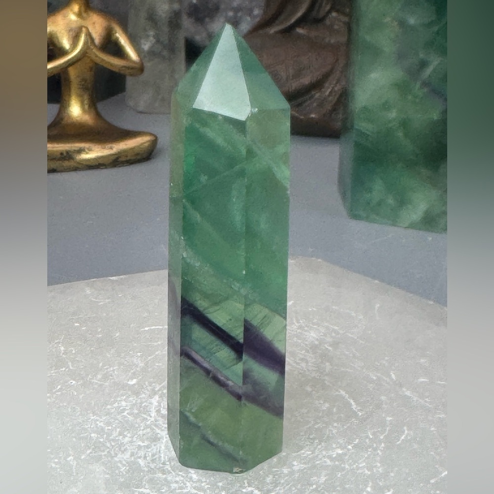 Candy-Colored Fluorite Mini Towers 💚💙💜 | Green Blue Purple Fluorite Crystal FLL